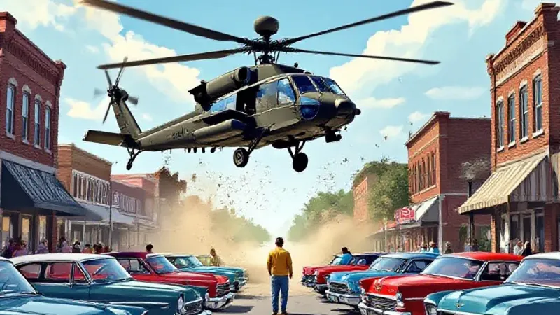 Apache Helicopter Debris at Ozark Car Show | Dothan Source